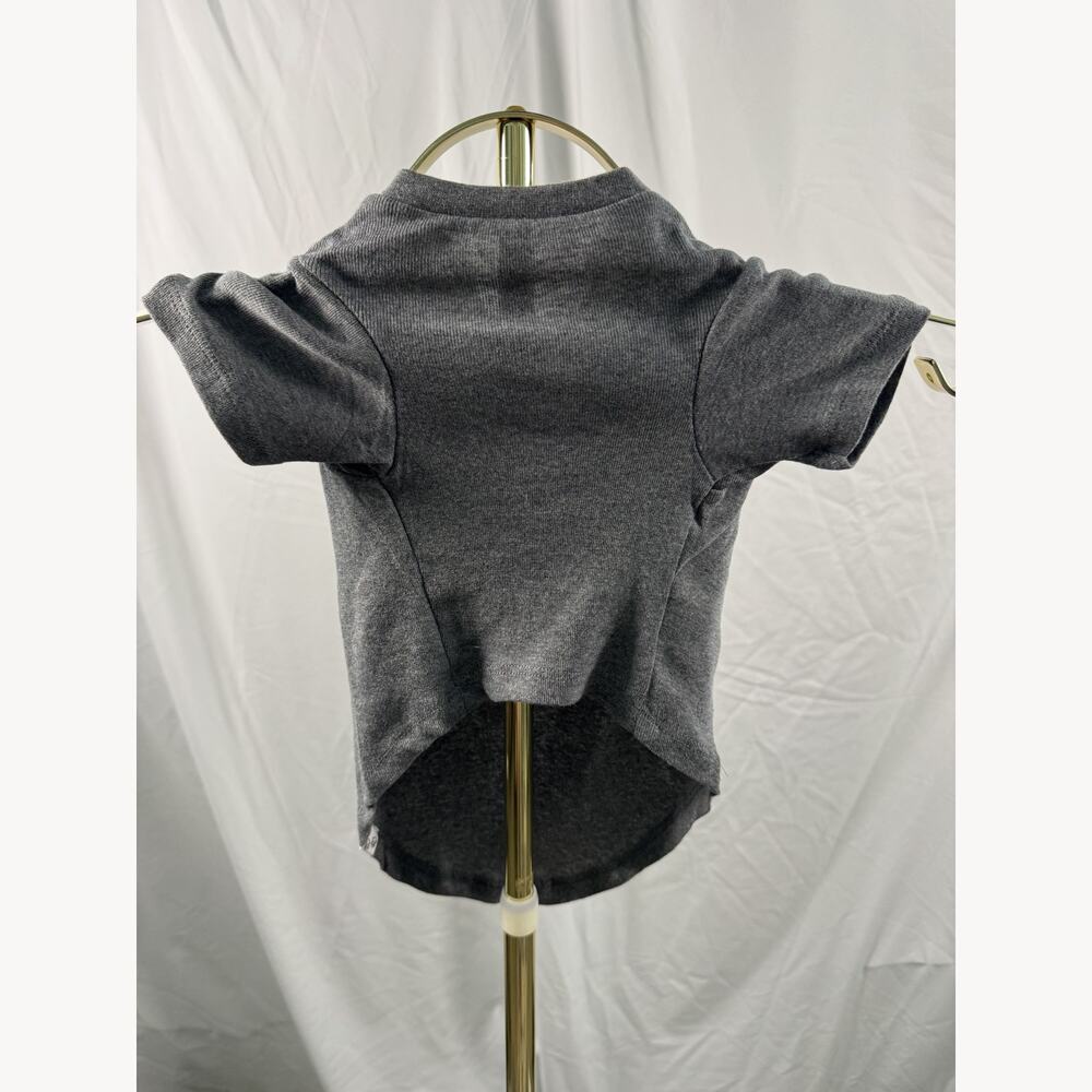 Pet Passion Heather Grey Dog T-Shirt Size Medium 100% Organic Cotton Pet Tee